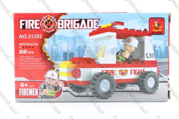 Yangın itfaiye arabası 58 parça kutulu lego