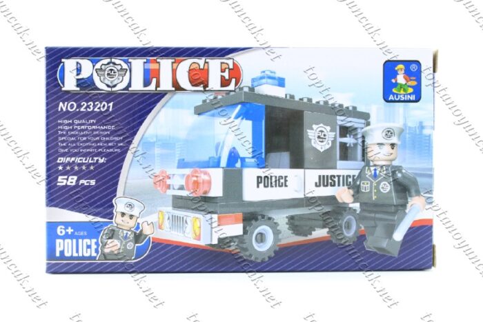 58 parça polis minibüsü lego oyuncak promosyon