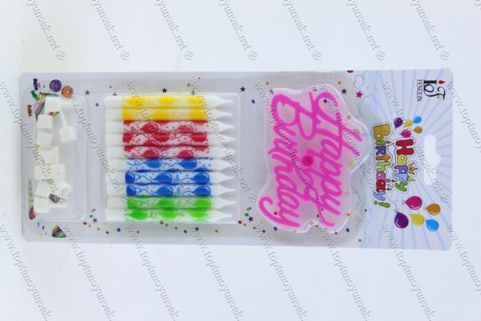 Doğum günü mumu toptan 10 lu paket balon motif