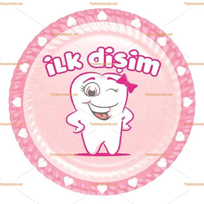 İlk dişim parti tabak pembe toptan